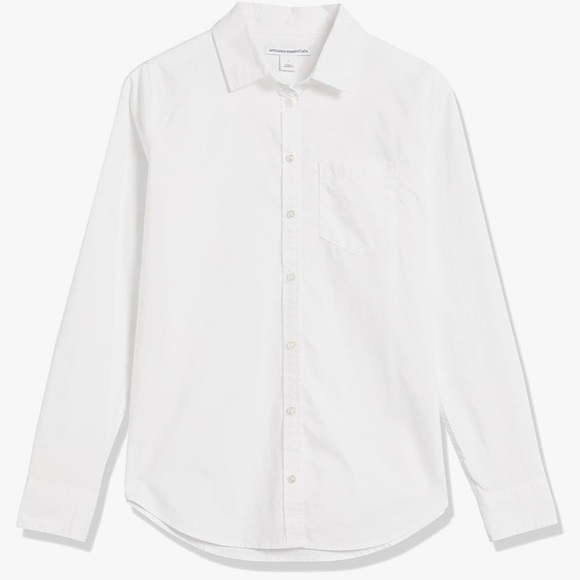 NWT White 100% Cotton long sleeve classic button up shirt XXL - Picture 6 of 12